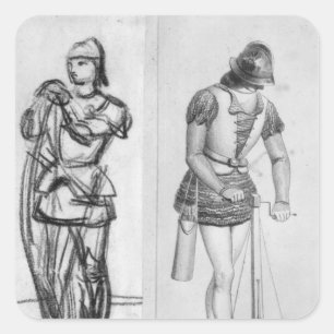 Adesivo Quadrado Arqueiro e crossbowman
