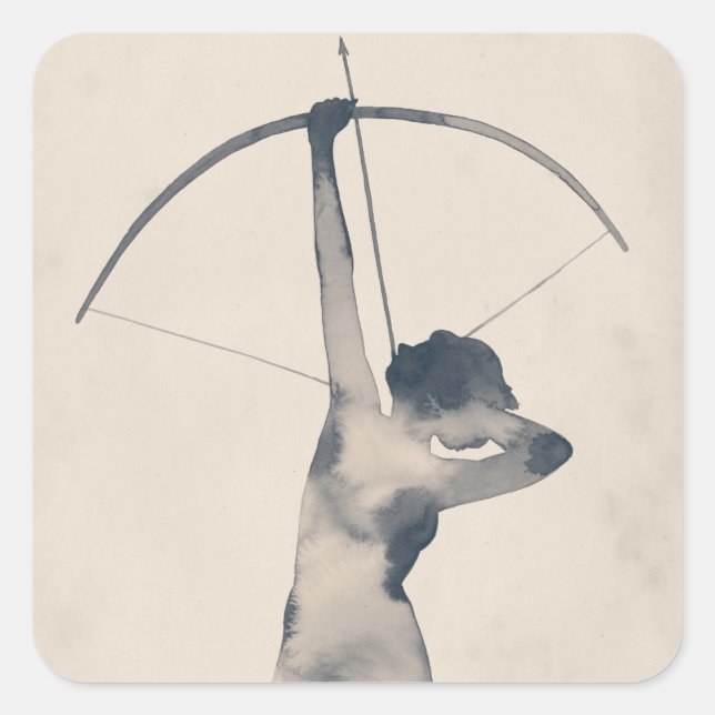 Adesivo Quadrado Arquiteto de Aquarela (Frente)