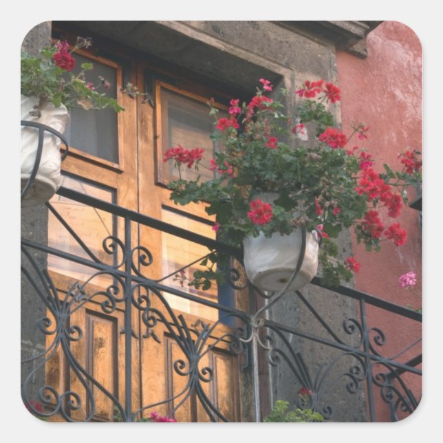 Adesivo Quadrado Arquitetura nas ruas de San Miguel de (Frente)