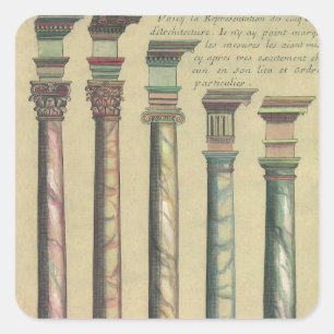 Adesivo Quadrado Arquitetura Vintage, os 5 pedidos arquitetônicos