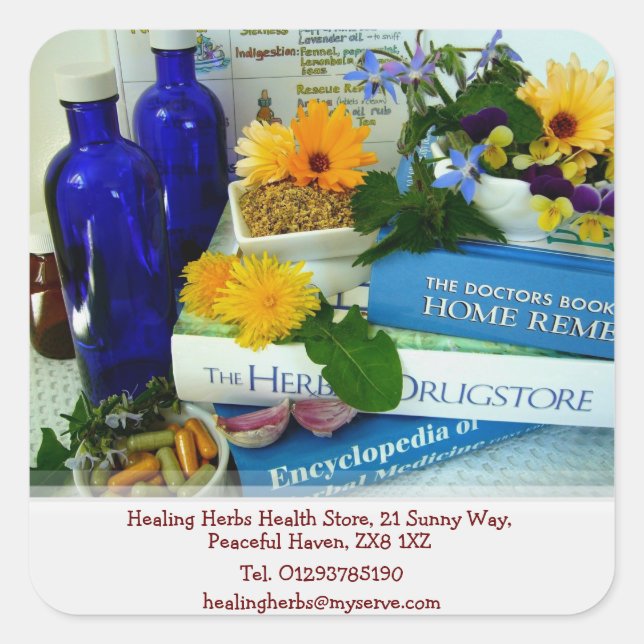 Adesivo Quadrado Arquivo de Integridade de Herbos de Reparo (Frente)