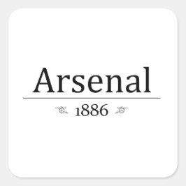 Adesivo Quadrado Arsenal 1886