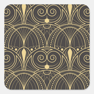 Adesivo Quadrado Art Deco Azulejos Geométricos Luxo.