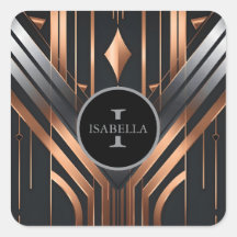 Art Deco Monogram Circle Name Design