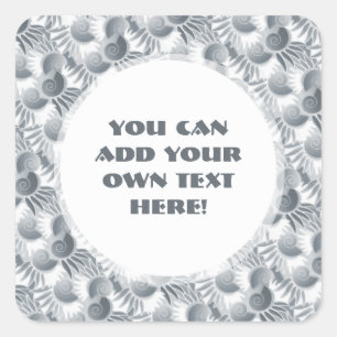 Adesivo Quadrado Art deco verde cinzento elegante do peltre que