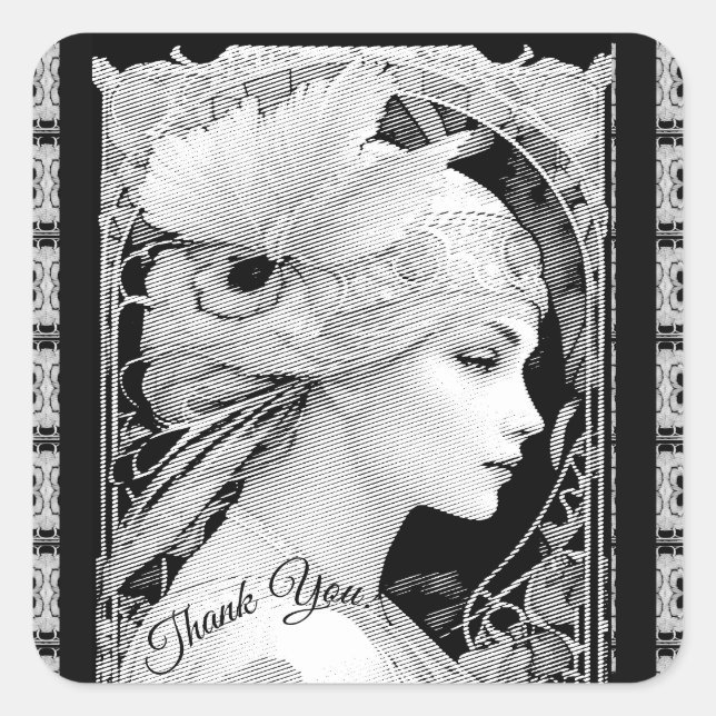 Adesivo Quadrado Art Nouvaeu (Frente)