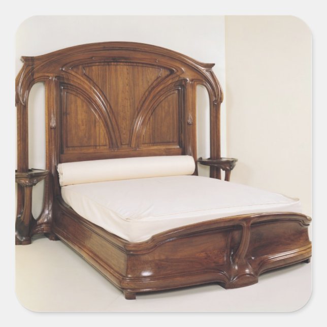 Adesivo Quadrado Art Nouveau bed, 1900 (Frente)
