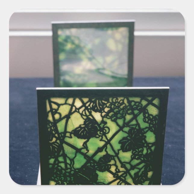 Adesivo Quadrado Art Nouveau bookends, Tiffany Studios, c.1894 (Frente)