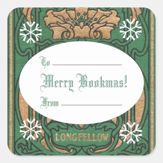 Adesivo Quadrado Art Nouveau Bookmas (Natal) (Frente)