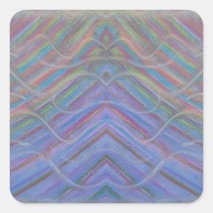 Adesivo Quadrado Arte abstrata colorida única P40M