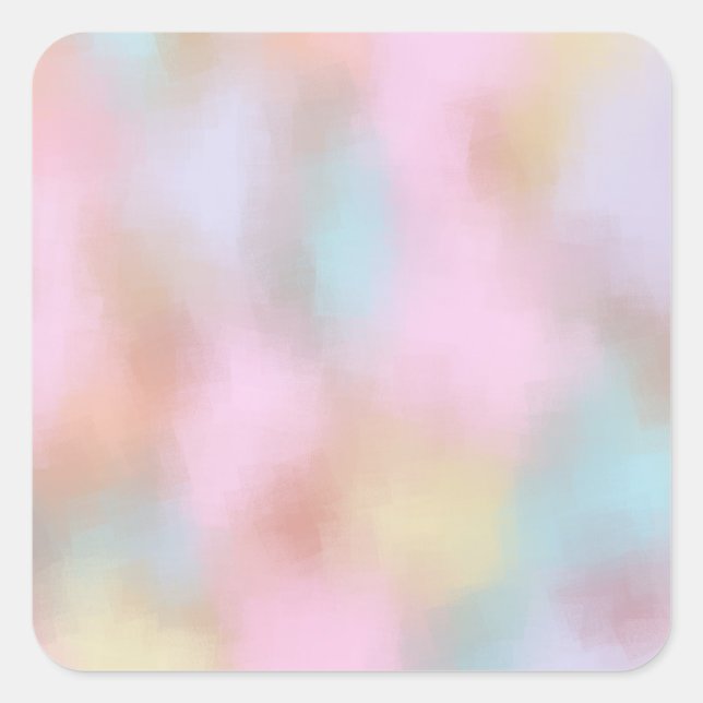 Adesivo Quadrado Arte abstrata moderna Cores pastéis Modelo em bran (Frente)