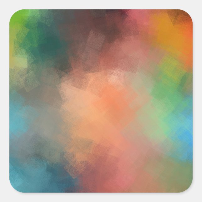 Adesivo Quadrado Arte abstrata moderna elegante modelo em branco (Frente)