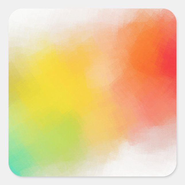 Adesivo Quadrado Arte abstrata moderna personalizada azul verde ver (Frente)