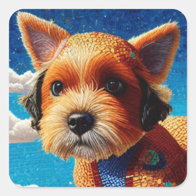 Adesivo Quadrado Arte Canina (Frente)