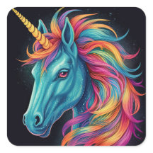 Arte Colorida Rainbow Unicorn Fantasy