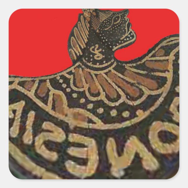 Adesivo Quadrado Arte Cultural De Fantoche Sombra Indonésia (Frente)