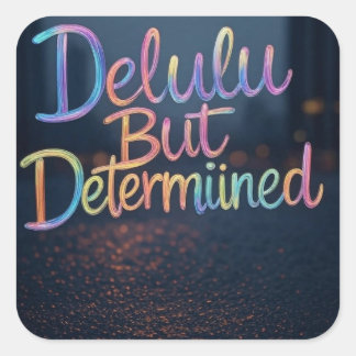 Adesivo Quadrado arte da alma, beleza caótica, tipografia ousada, c