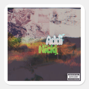 Adesivo Quadrado Arte da Capa do Álbum de Addi Nicki
