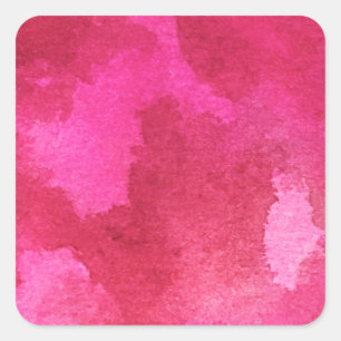 Adesivo Quadrado Arte de Aquarela com Gradiente de Gradação de Márm
