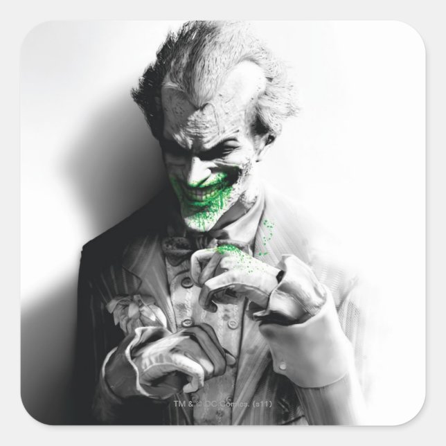 Adesivo Quadrado Arte de Chave de Joker (Frente)