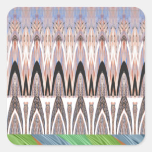 Adesivo Quadrado Arte de Impressão de Padrão Abstrato Incrível