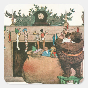 Adesivo Quadrado Arte de Natal