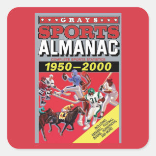Adesivo Quadrado Arte de Parede em Metal Almanaque Esportivo