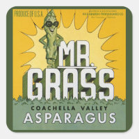 Arte de rótulo de caixa de frutas vintage Sr. Gras
