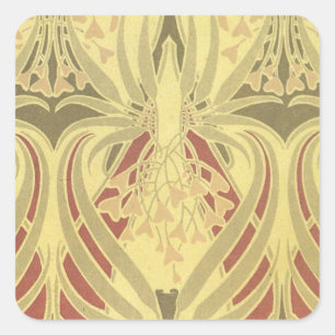 Adesivo Quadrado arte deco rola arte do padrão de vintage abstrato