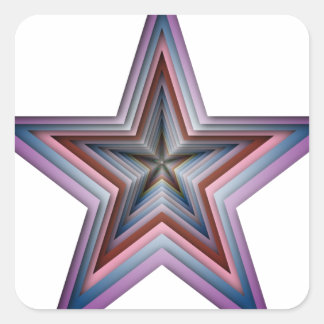 Adesivo Quadrado arte geométrica abstrato estrela