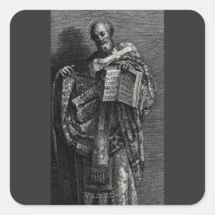 Adesivo Quadrado Arte Gráfica de Santo Atanásio de Alexandria