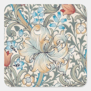 Adesivo Quadrado Arte Nova William Morris Lírio