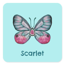 Arte personalizada de borboleta de vidro de outubr