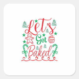 Adesivo Quadrado Arte Xmas Que Se Esfregue