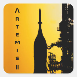 Adesivo Quadrado Artemis II rumo à Plataforma de Lançamento