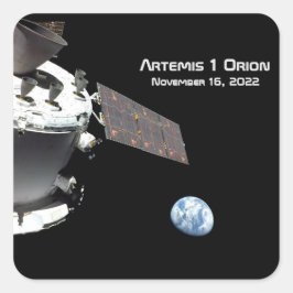 Adesivo Quadrado Artemis Orion Spacecraft Blue Marble