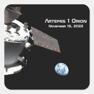 Adesivo Quadrado Artemis Orion Spacecraft Blue Marble