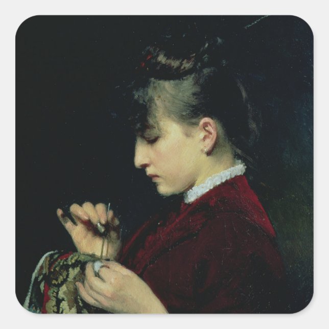 Adesivo Quadrado Artesanato, 1887 (Frente)