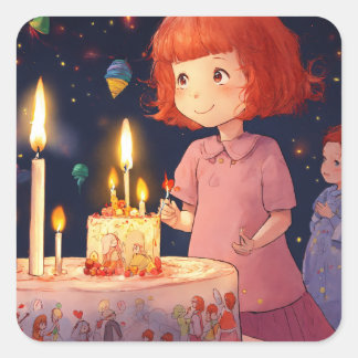 Adesivo Quadrado Artesanato de arte