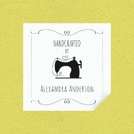 Adesivo Quadrado Artesanato de Mão da Máquina de Costura Vintage Si