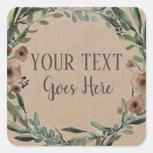 Adesivo Quadrado Artesanato Floral de Ferida de Vintagem do Produto