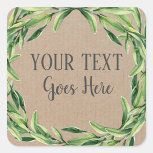 Adesivo Quadrado Artesanato Floral de Fios de Vintage para Produto 