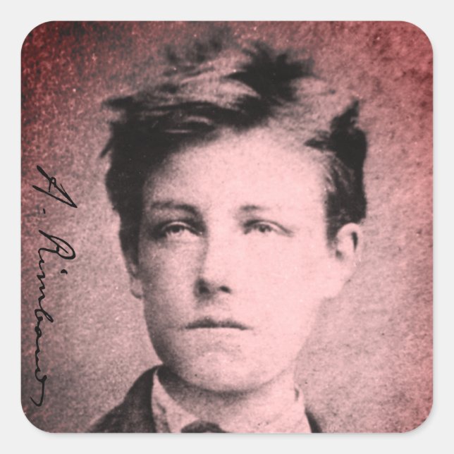 Adesivo Quadrado Arthur Rimbaud (Frente)