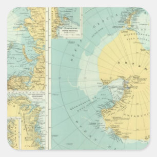 Adesivo Quadrado Ártico, Antártica