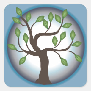 Adesivo Quadrado Árvore da Vida e Lua