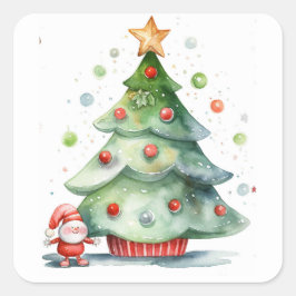 Adesivo Quadrado Árvore de natal