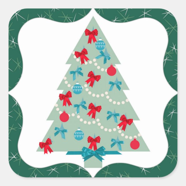 Adesivo Quadrado Árvore de Natal (Frente)