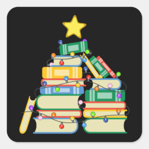 Adesivo Quadrado Árvore de Natal Bookie II