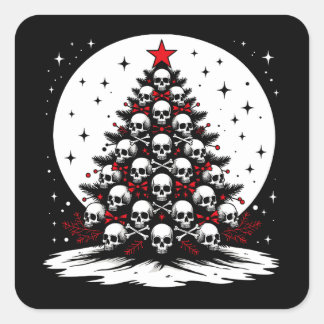 Adesivo Quadrado Árvore de natal gótica I