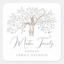 Árvore Familiar de Aquarela de Reunião